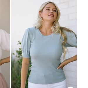 Corinne Puff Sleeve Knit top